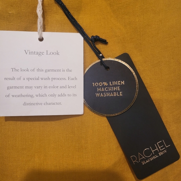 Rachel Roy - NWT - 100% Linen Top - Vintage Look - Picture 3 of 7